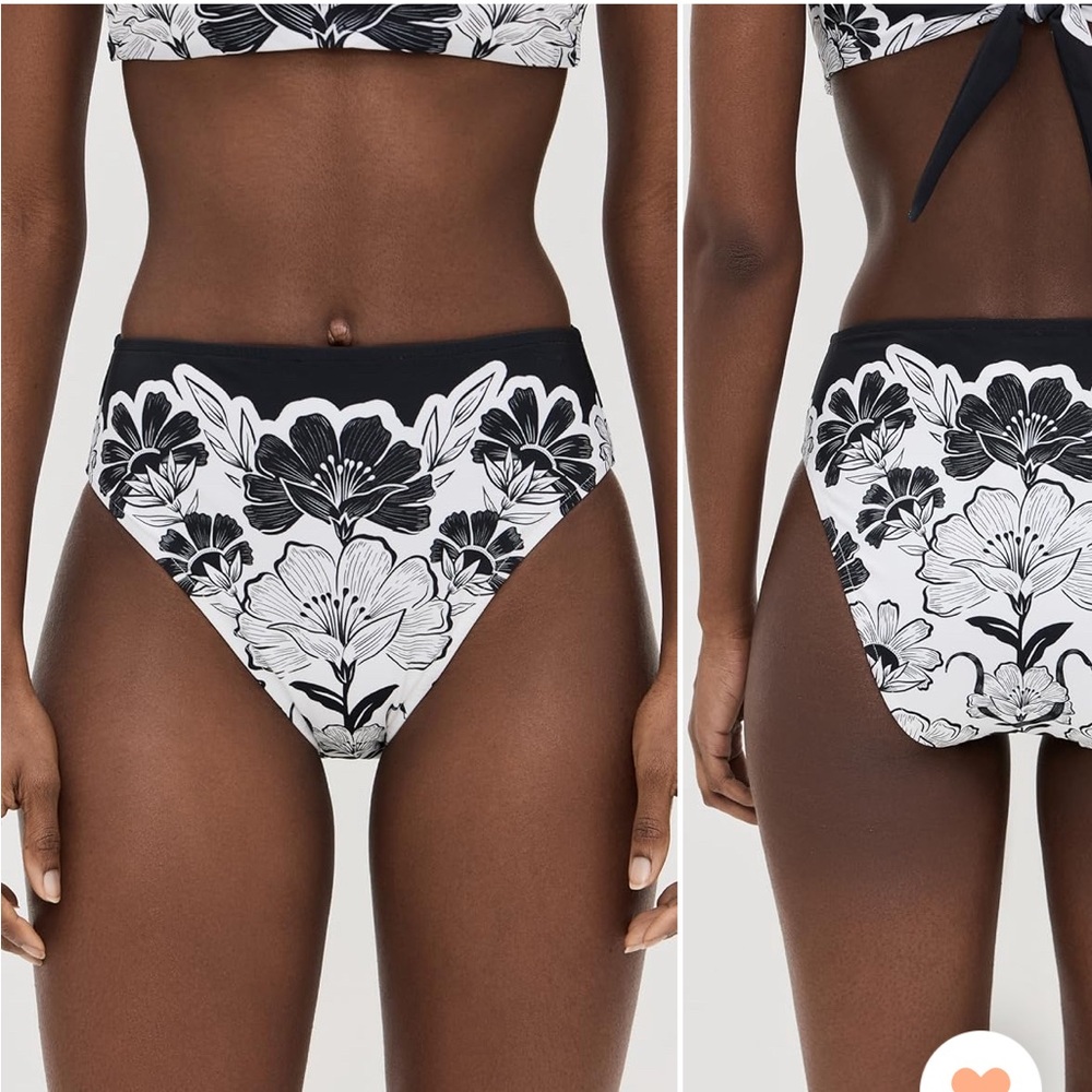 Farm Rio Small Flower Leopards High Waisted Bikini Bottom